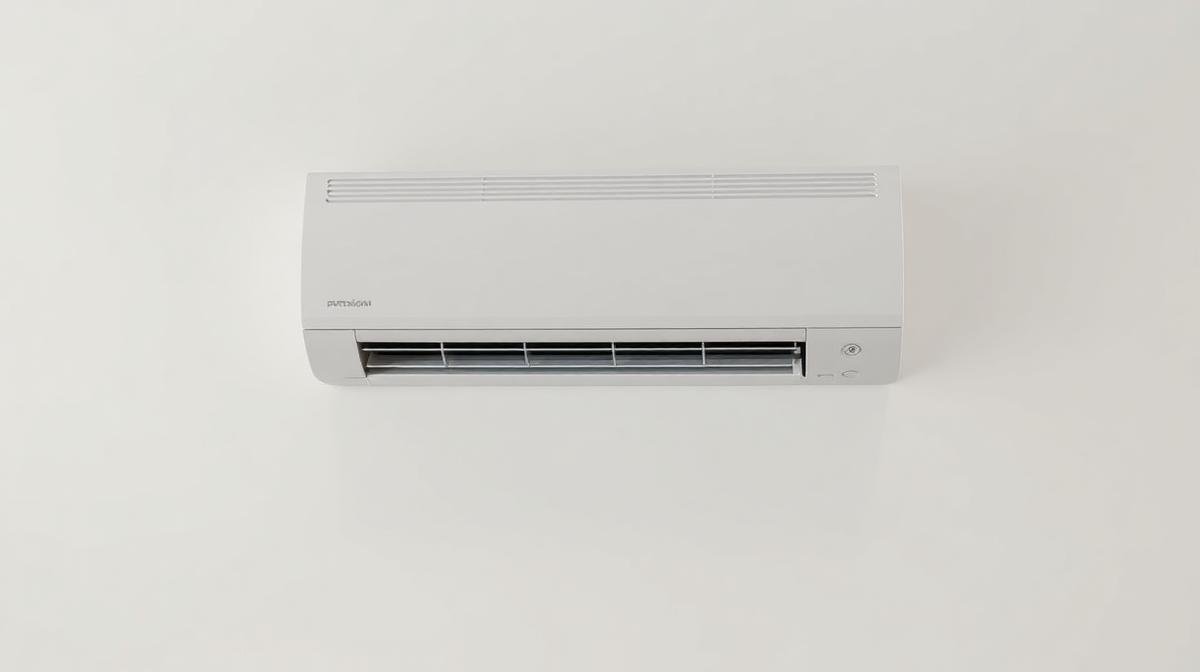 وحدة تكييف سبليت داخلية نظيفة ومصانة في غرفة معيشة سعودية