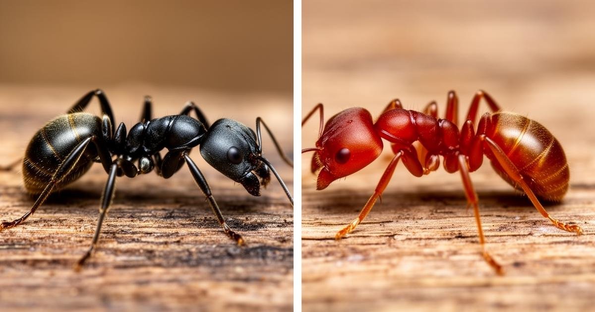 أنواع النمل المنزلي - النمل الأسود والنمل الأحمر