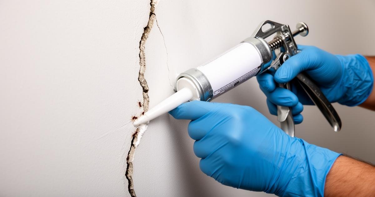 سد الشقوق والفتحات لمنع دخول النمل إلى المنزل