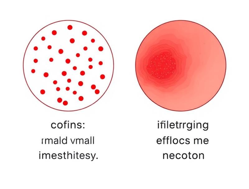 مقارنة بين قرصة بق عادية وتفاعل حساسية شديد - رسم توضيحي طبي