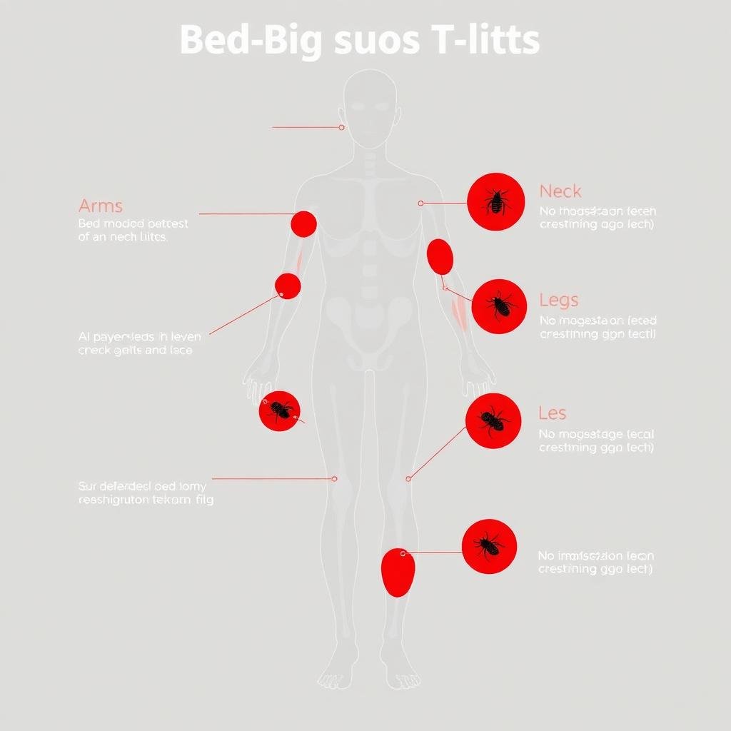 أماكن قرصات بق الفراش الشائعة على جسم الإنسان