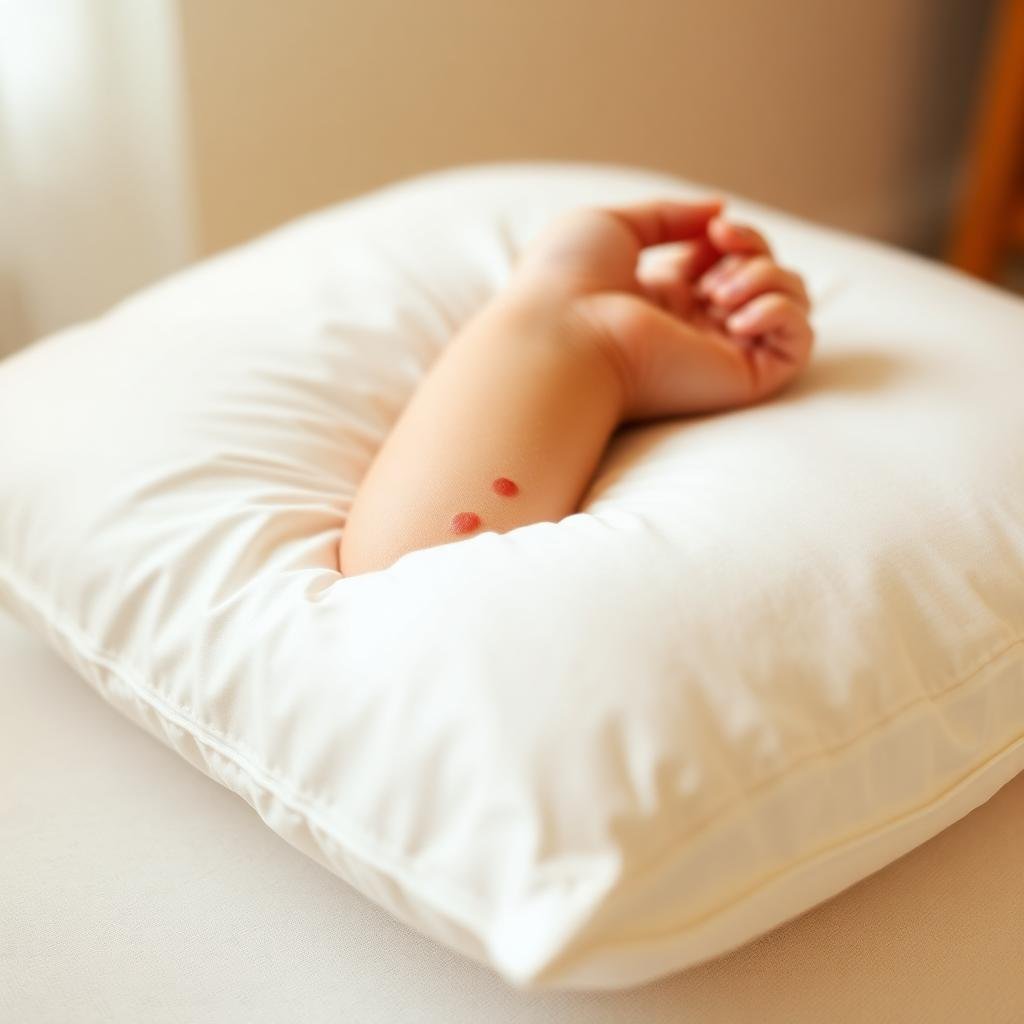 شكل قرصات بق الفراش عند الأطفال