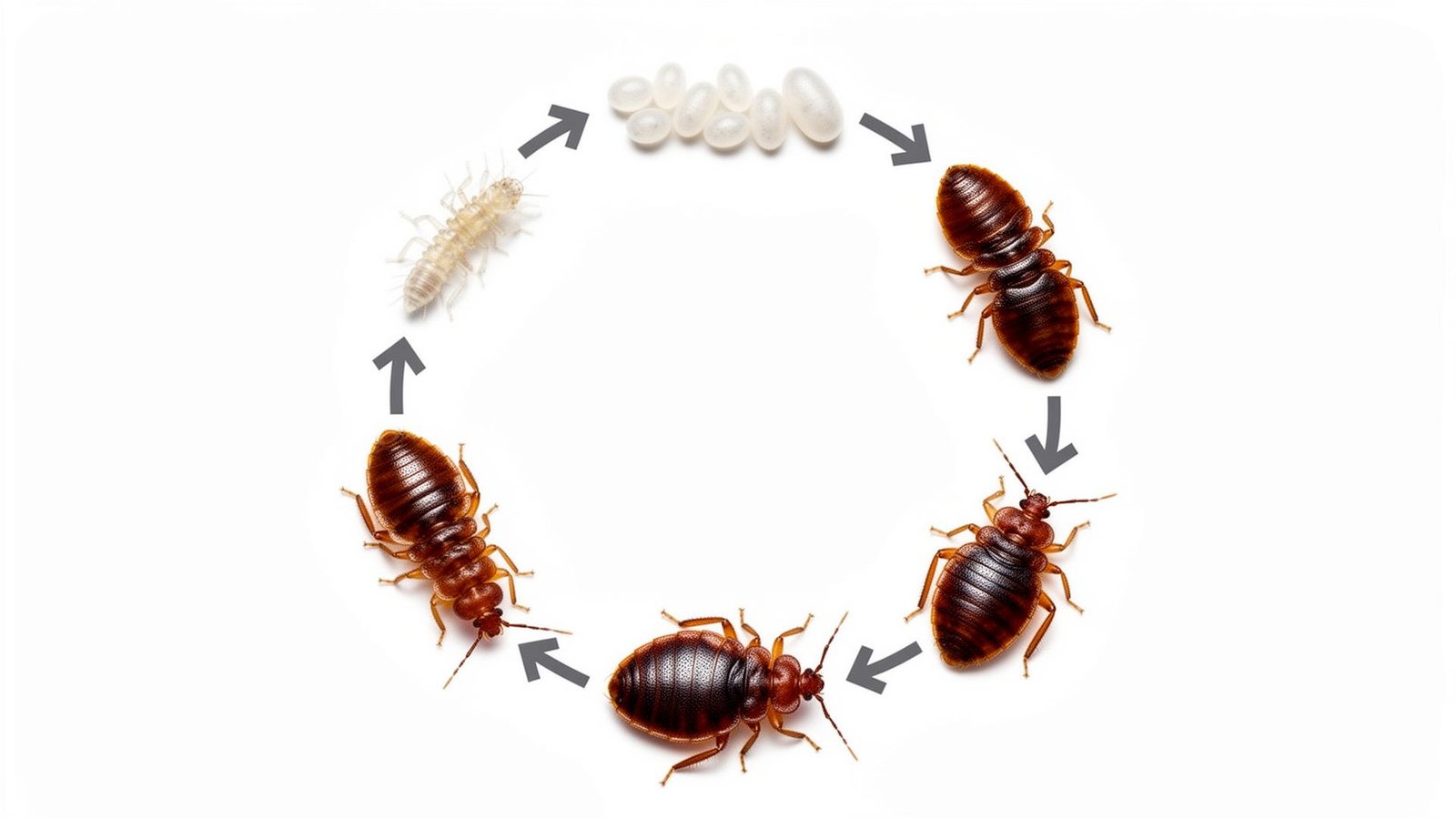 دورة حياة بق الفراش: من البيضة إلى الحشرة البالغة بالصور والتفاصيل