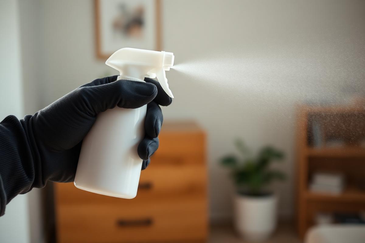 فني مكافحة بق الفراش المحترف بجهاز الرش المتخصص