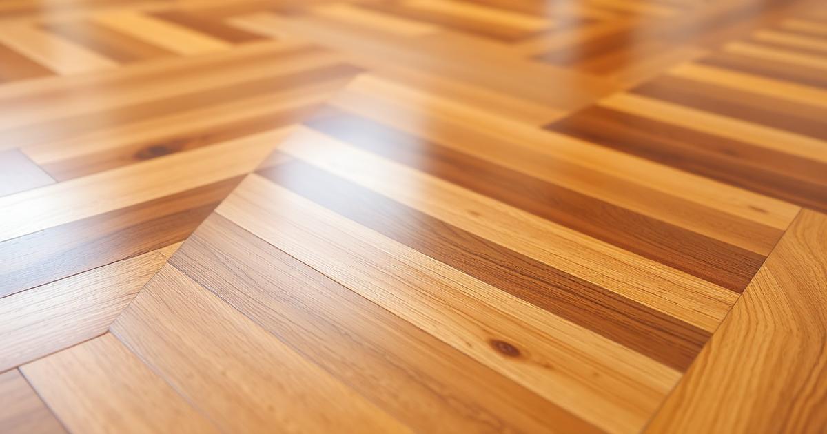 مقارنة قبل وبعد تلميع أرضية باركيه خشبية