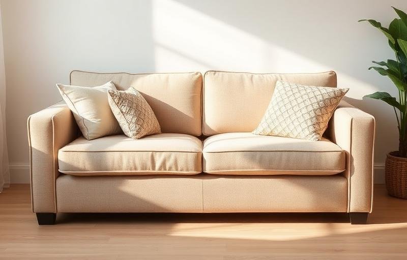 كنبة نظيفة بعد التنظيف الاحترافي