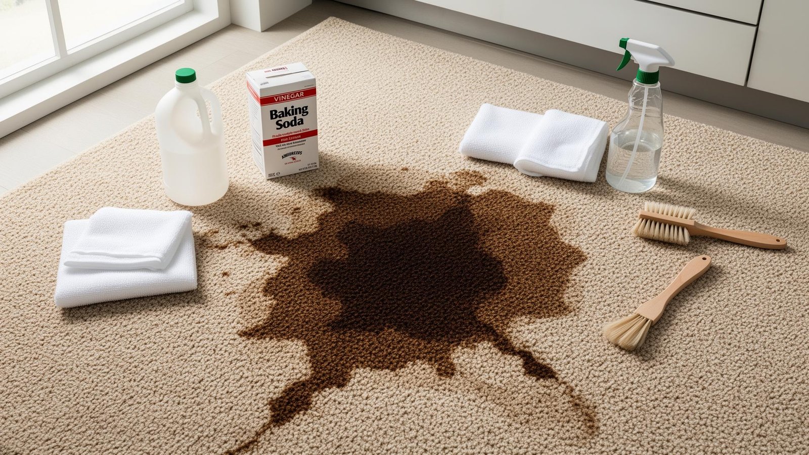 كيف تزيل بقع السجاد الصعبة: 10 طرق مجربة