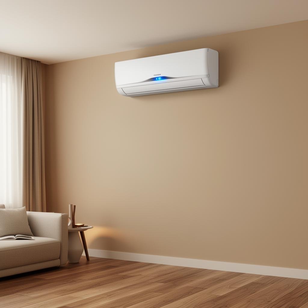 مكيف سبليت جداري في غرفة معيشة