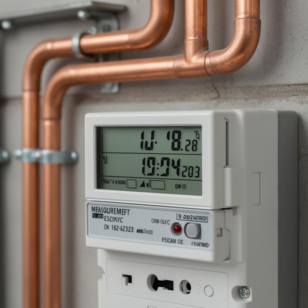 عداد كهرباء رقمي مع أنابيب نحاسية لتكييف