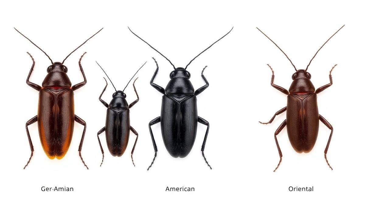 مقارنة أنواع الصراصير - ألماني وأمريكي وشرقي