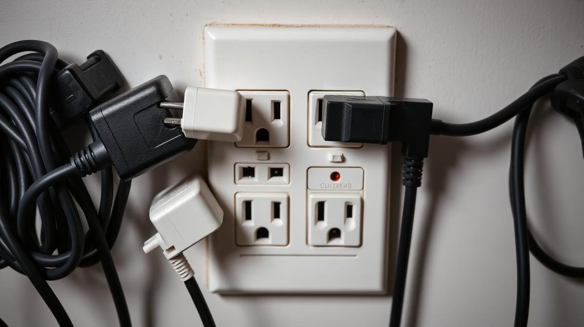 مخاطر التحميل الزائد على مقبس كهربائي واحد