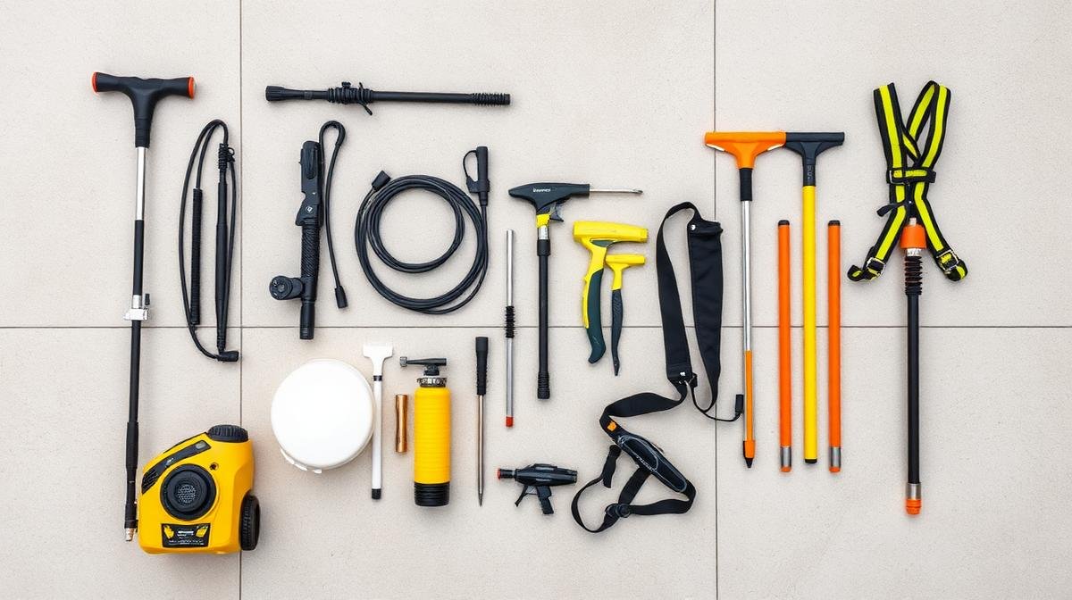 معدات تنظيف الواجهات الاحترافية - غسالات ضغط وأدوات سلامة