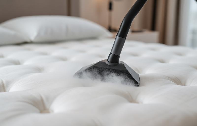 تنظيف المرتبة بالبخار للقضاء على براغيث الفراش