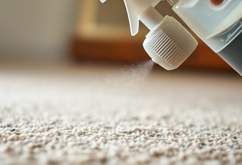رش مبيد البراغيث على السجاد بتقنية الرذاذ الدقيق