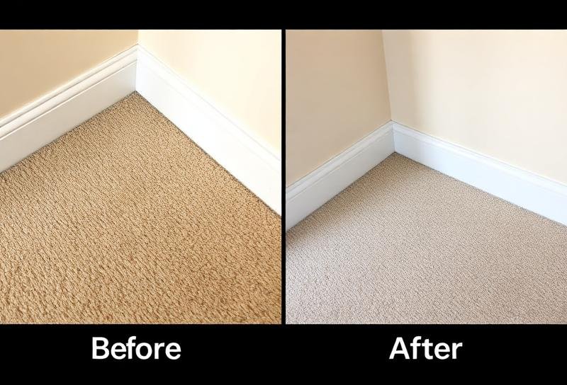 مقارنة قبل وبعد معالجة السجاد من البراغيث بالمبيدات المتخصصة