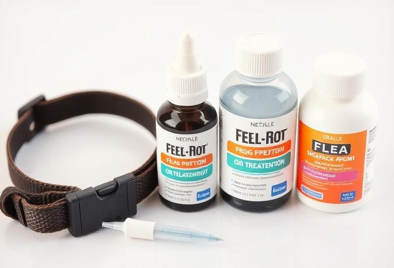 أدوية ومنتجات مكافحة البراغيث للكلاب تشمل الطوق والقطرات والشامبو والأقراص