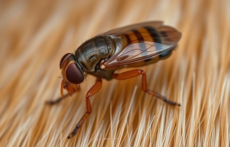 صورة مكبرة لشكل البرغوث توضح التفاصيل التشريحية