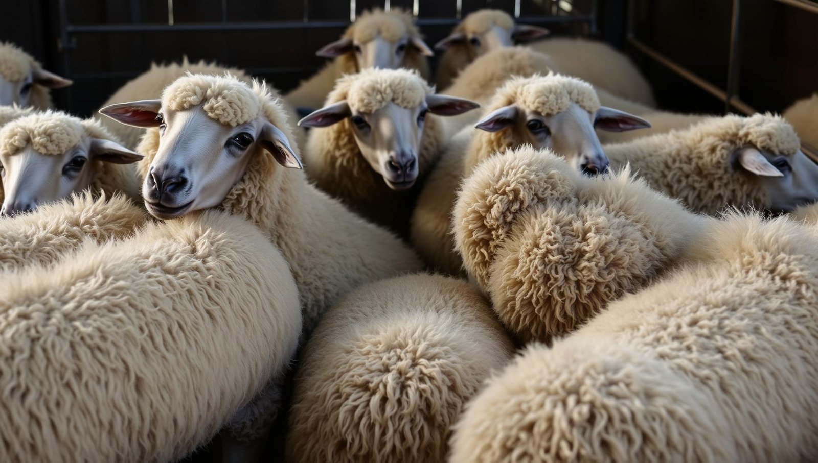 أغنام تعاني من حكة بسبب البرغوث مع علامات الإصابة الظاهرة