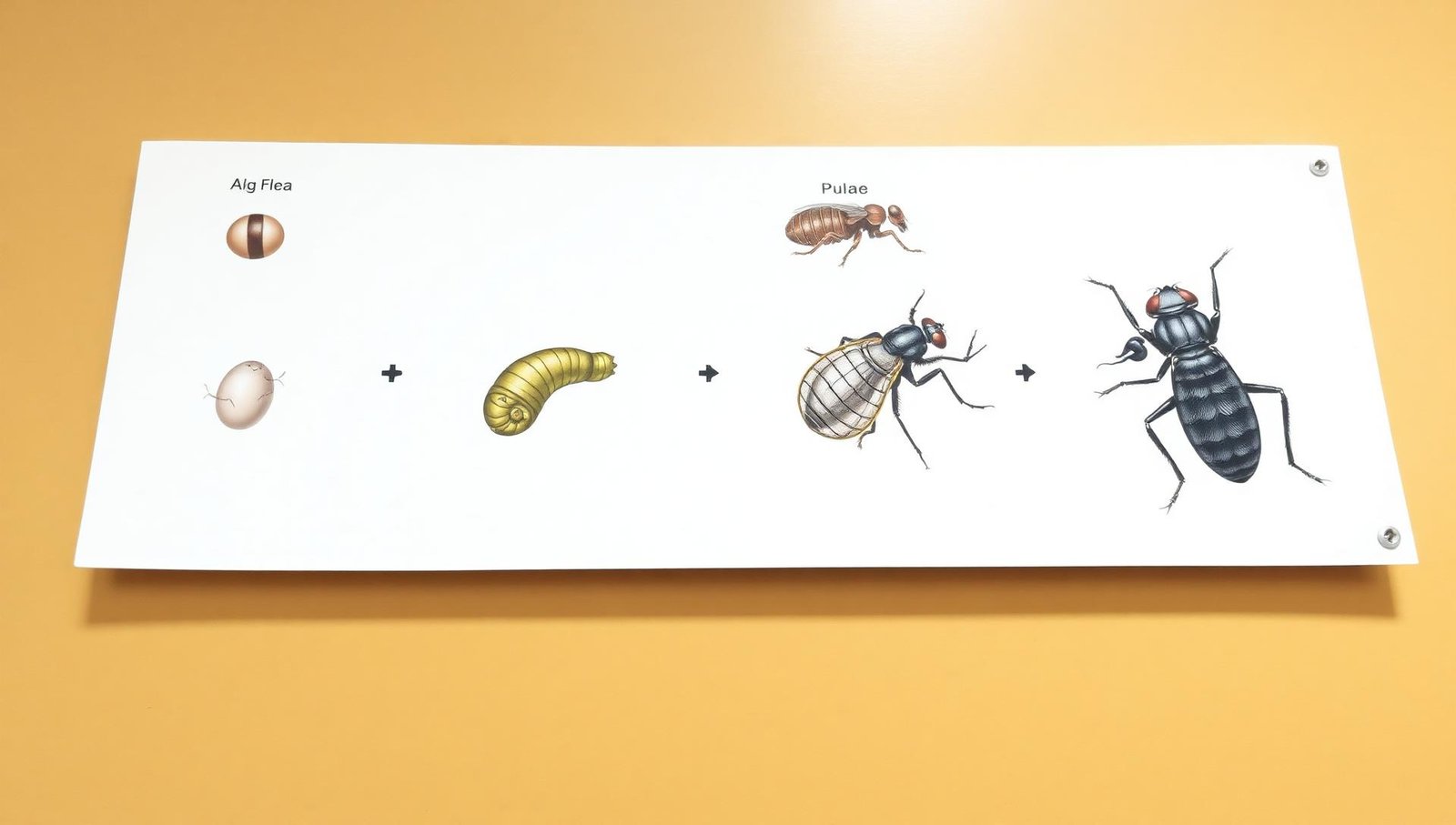 دورة حياة برغوث الأغنام من البيض إلى الحشرة البالغة