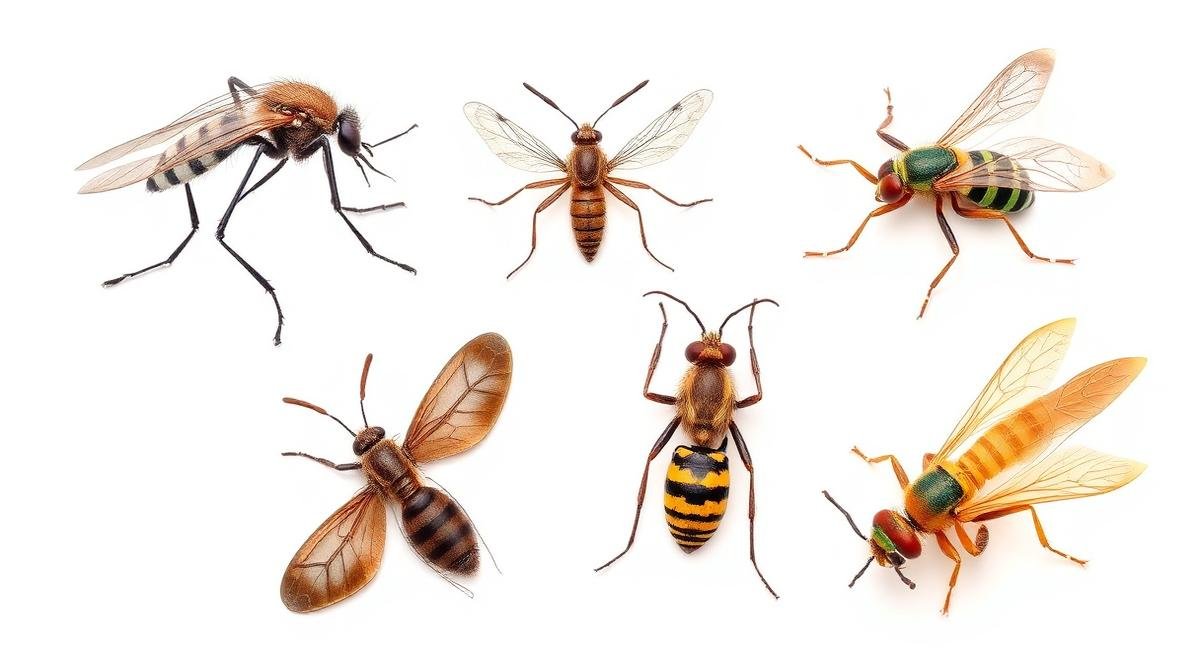 أنواع الحشرات الطائرة الشائعة - بعوض وذباب وعث ودبور