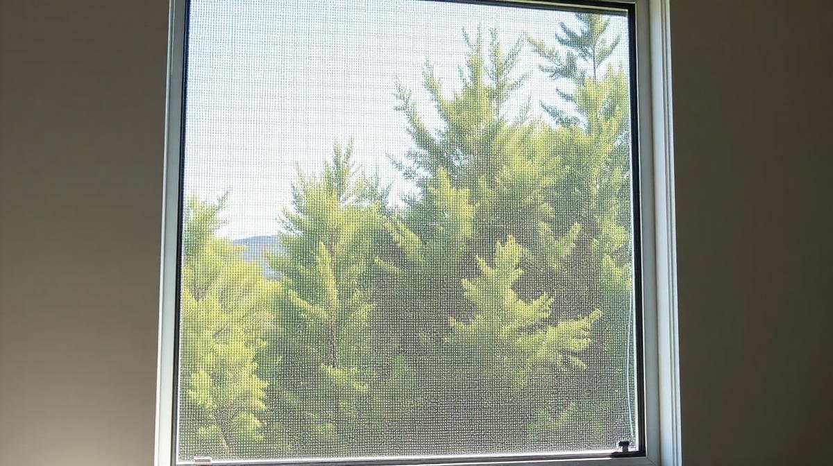 شبكة حماية من الحشرات مثبتة على نافذة للوقاية