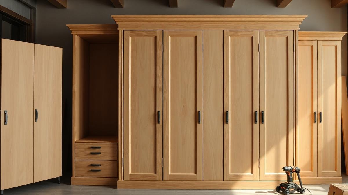 تجميع خزانة ملابس كبيرة بأدوات احترافية