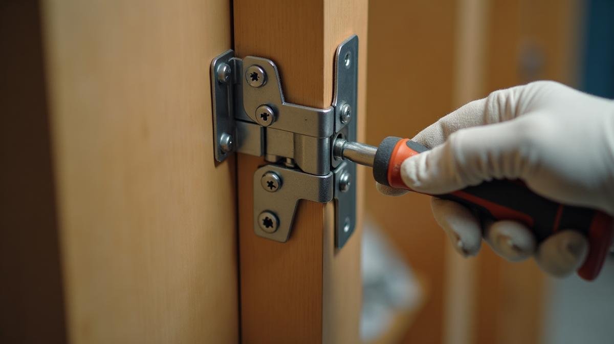 فك مفصلات دولاب غرفة النوم بمفك يدوي - خطوات فك أثاث غرف النوم