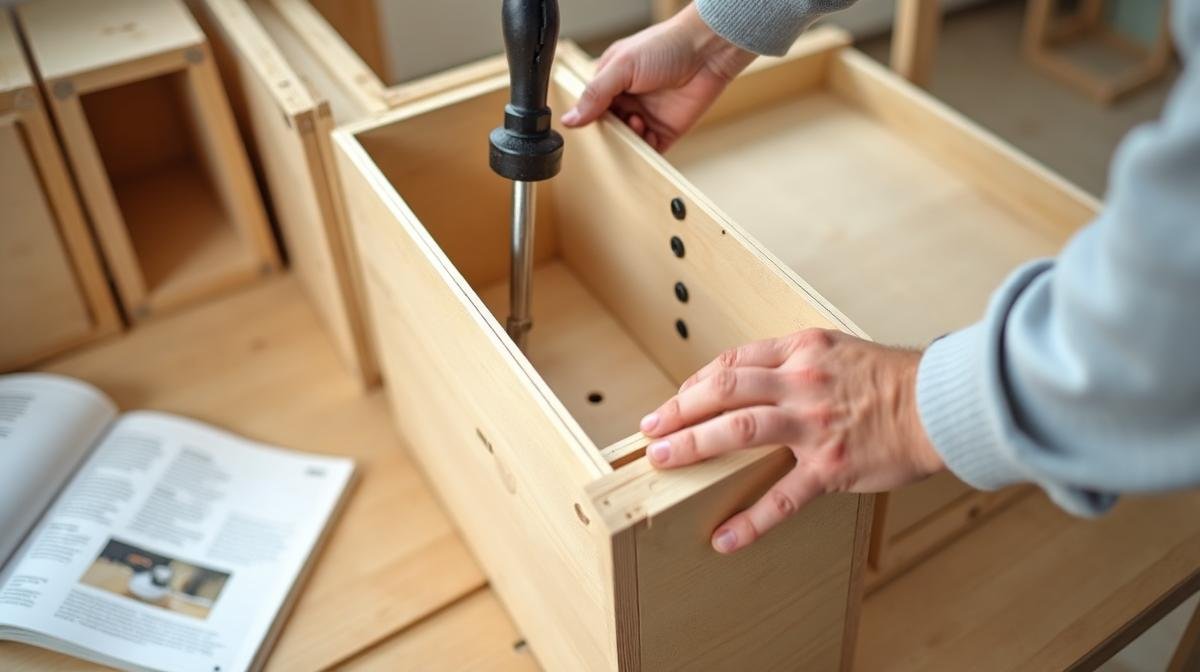تركيب أثاث ايكيا مع مسامير التثبيت والمفتاح السداسي - أخطاء تركيب أثاث ايكيا