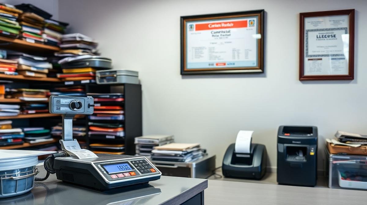 مكتب شراء سكراب احترافي بميزان رقمي وترخيص تجاري