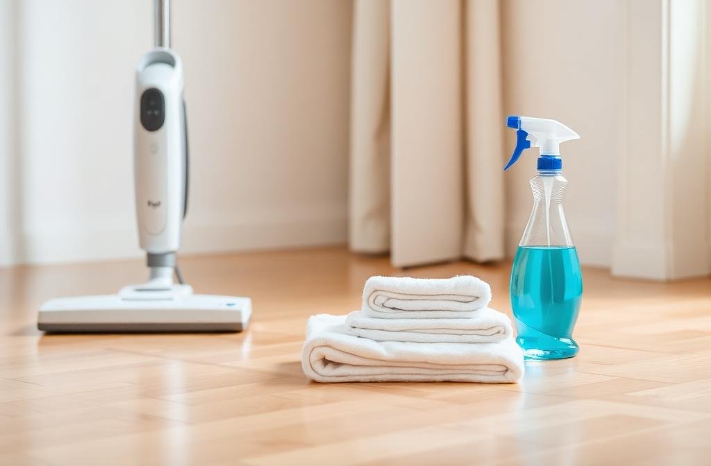 تنظيف المنزل بعد رش البق بالمكنسة والبخار