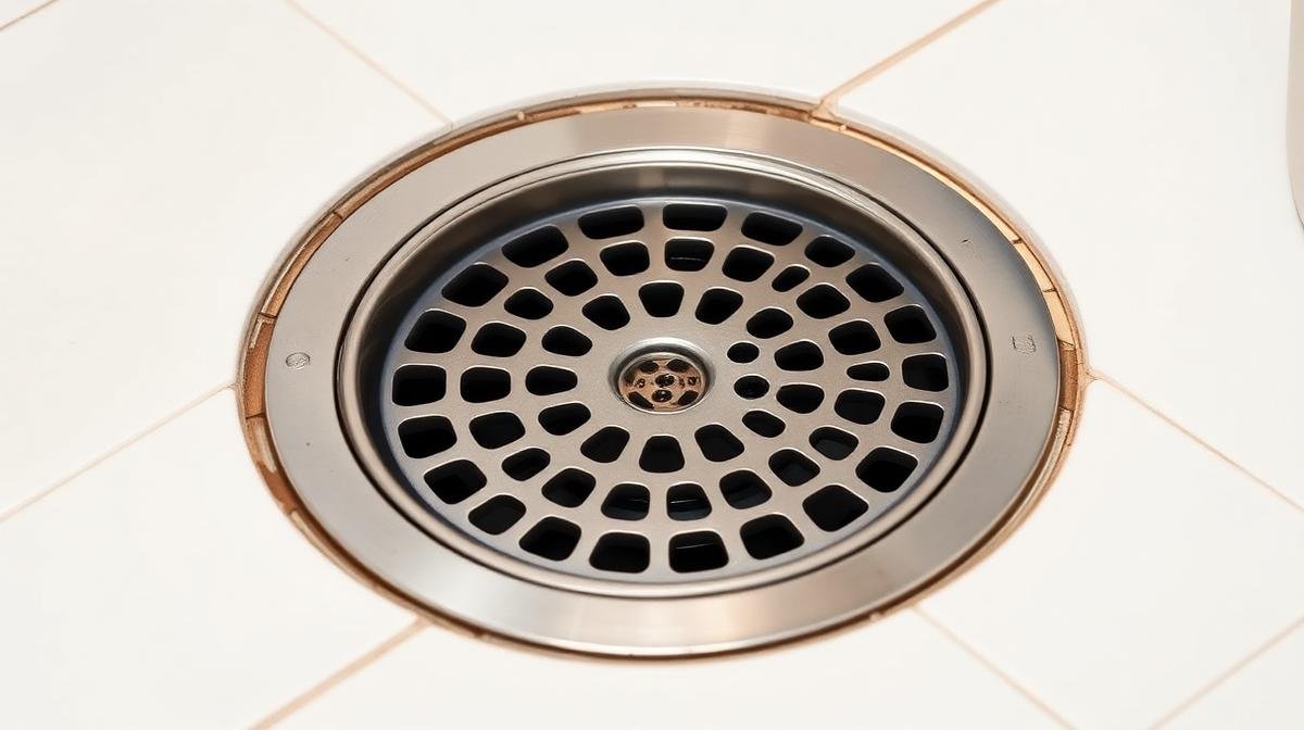 نتيجة الصيانة الدورية - بالوعة حمام نظيفة ومصفاة لامعة بعد التنظيف المنتظم