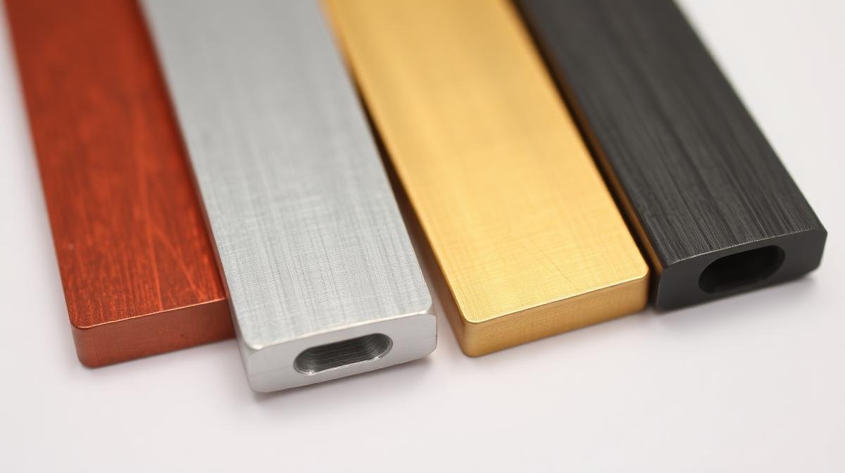 مقارنة ألوان المعادن المختلفة للتصنيف - نحاس وألومنيوم ونحاس أصفر