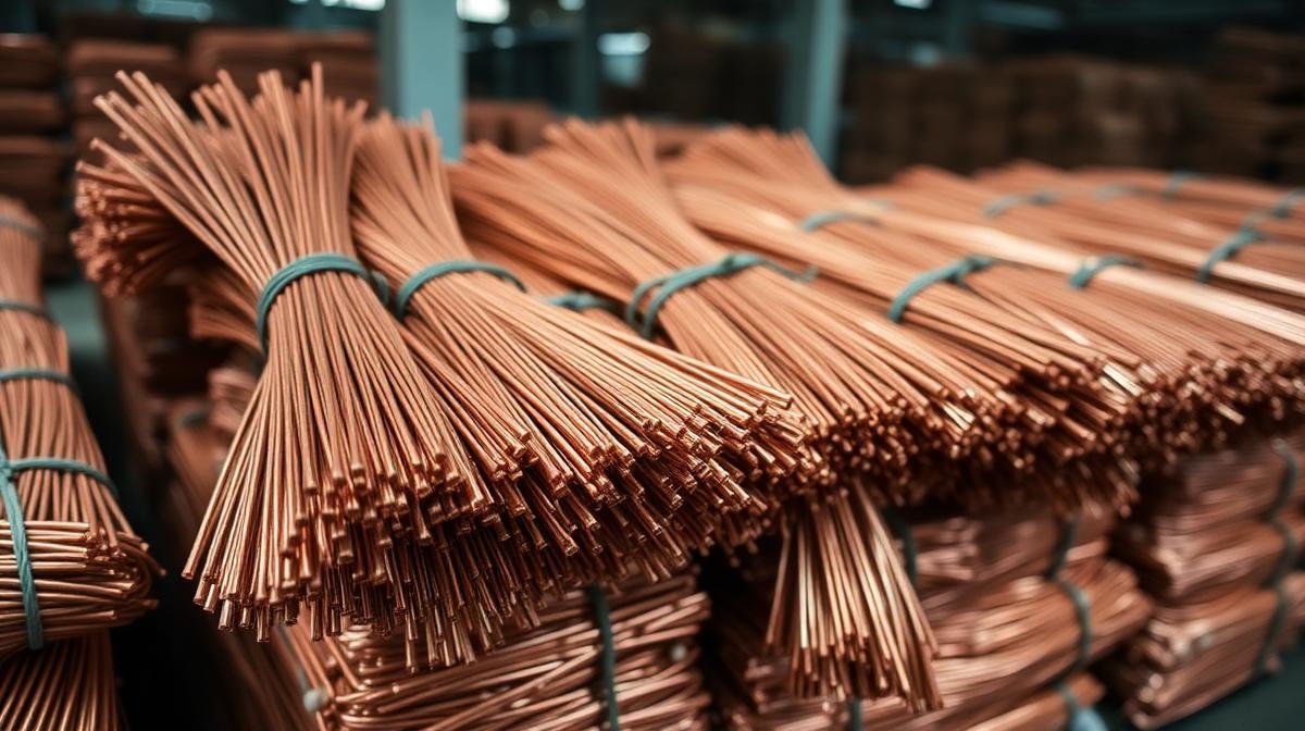 أسلاك نحاسية مقشرة ومجمعة لزيادة قيمتها
