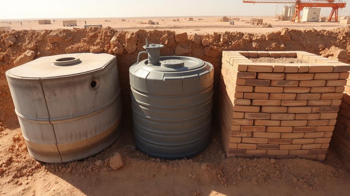 أنواع البيارات في مكة - خرسانية وبلاستيكية ومبنية بالطوب