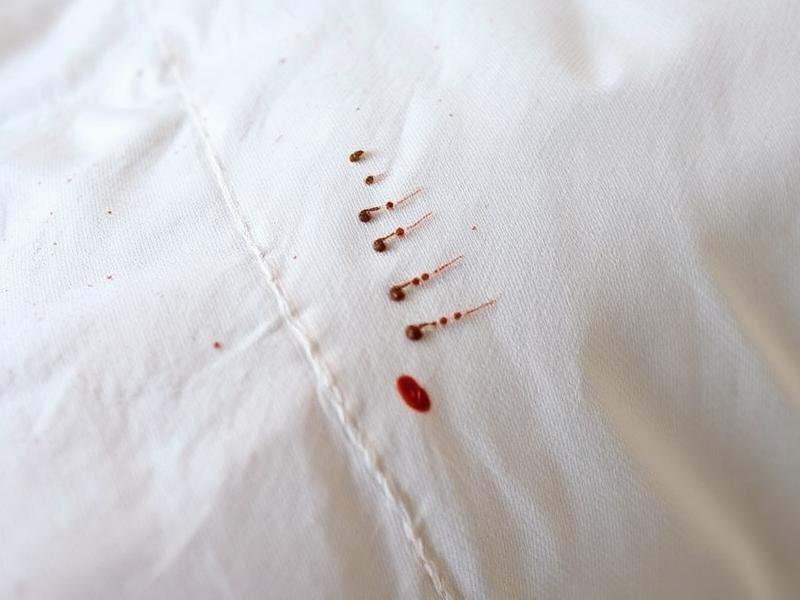 علامات وجود حشرات الكتن على الوسائد