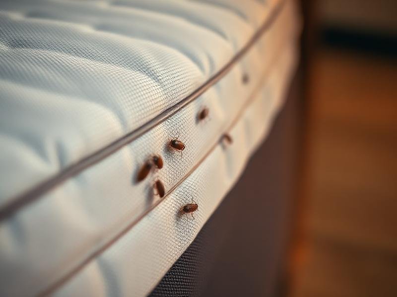 أماكن اختباء حشرات الكتن في المراتب