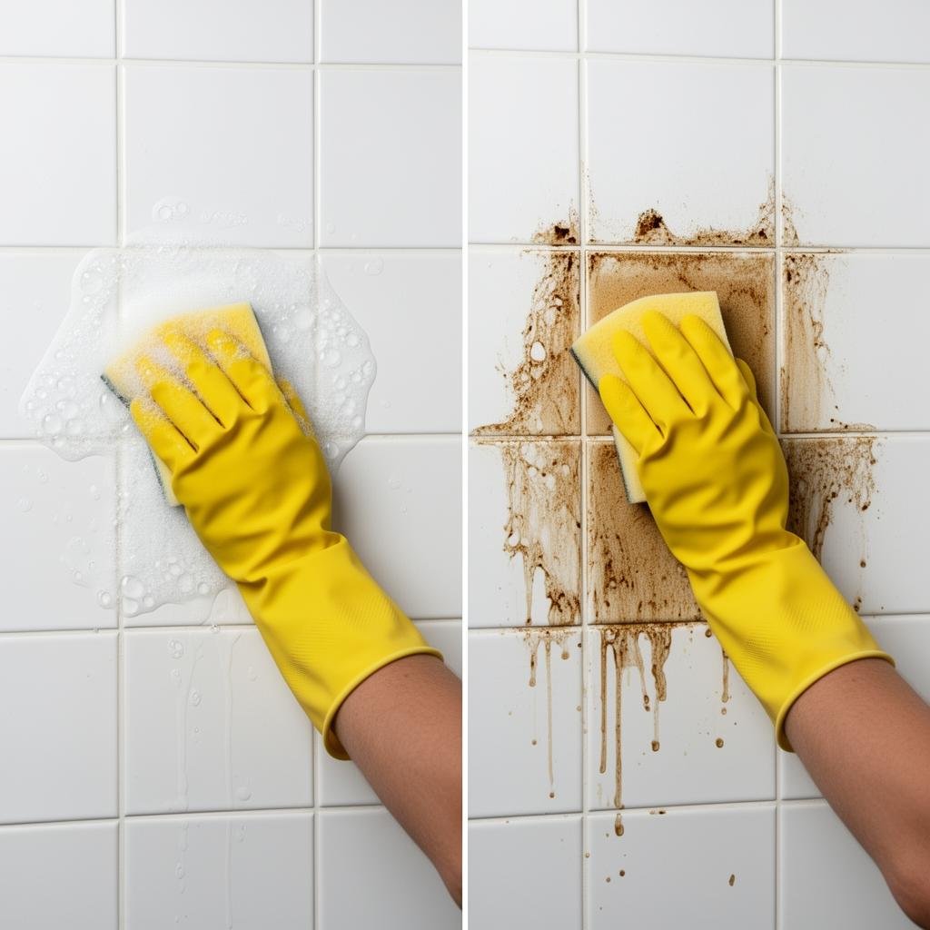 تنظيف جدران المطبخ من الدهون والشحوم