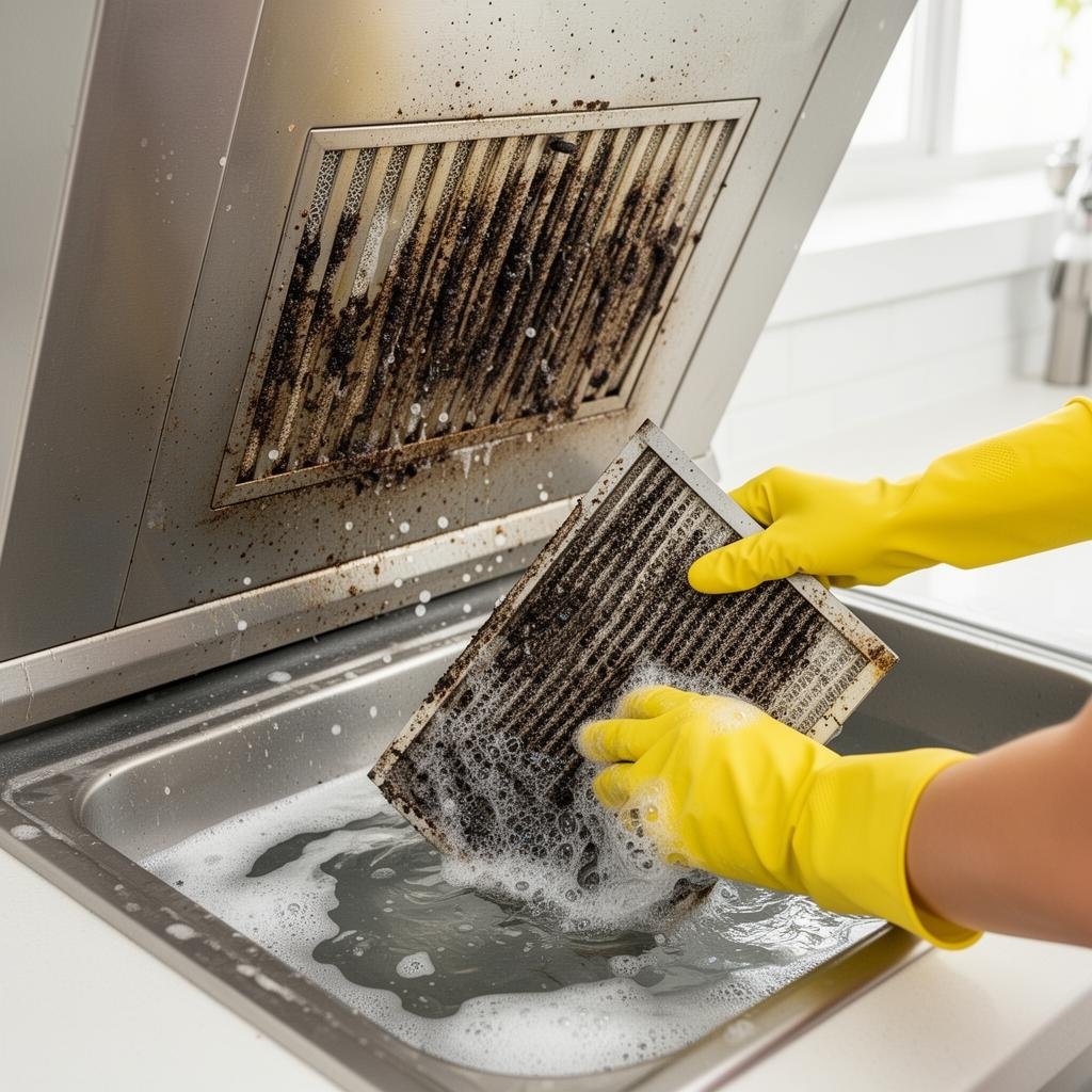 تنظيف شفاط المطبخ من الدهون المتراكمة