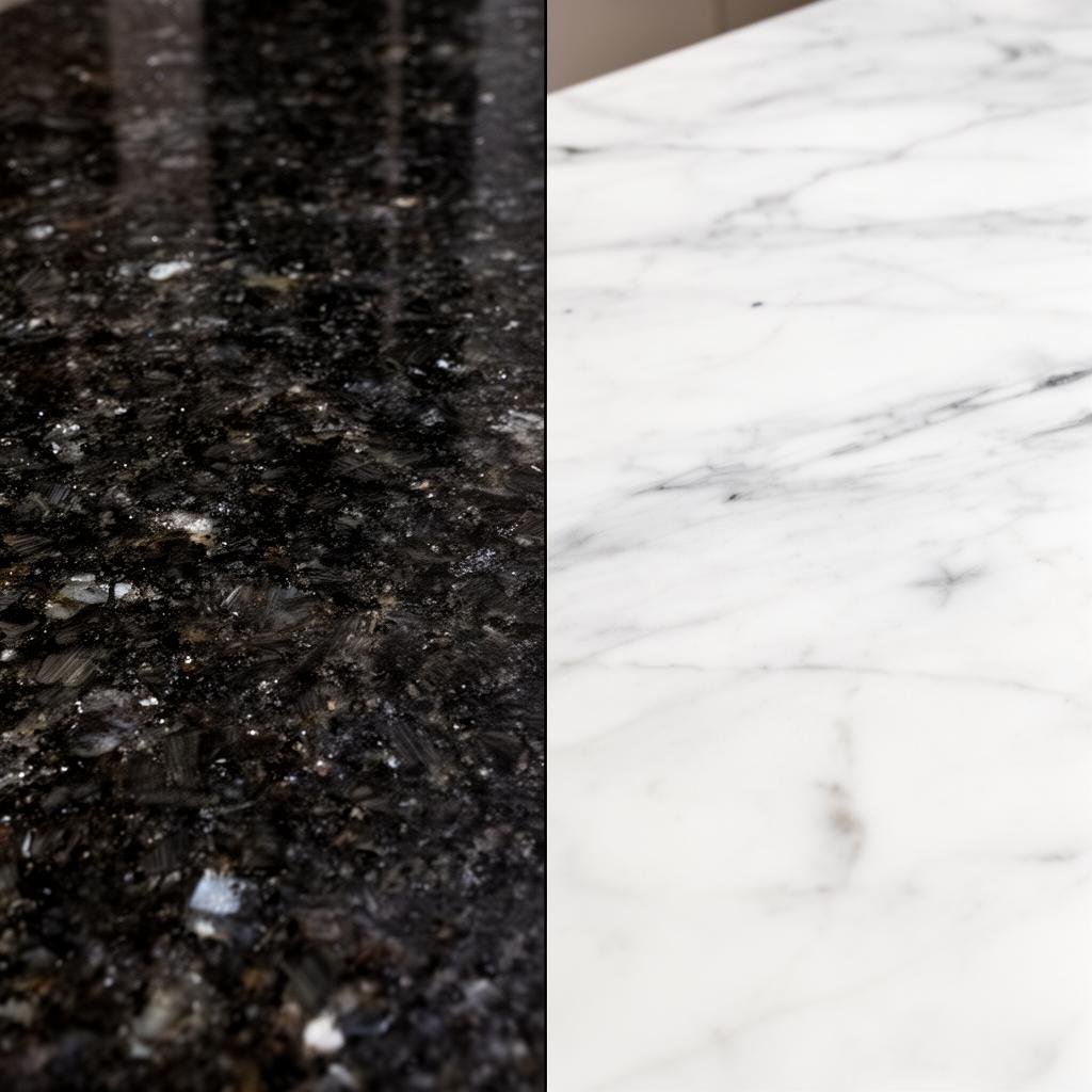 تلميع الجرانيت مقارنة بالرخام