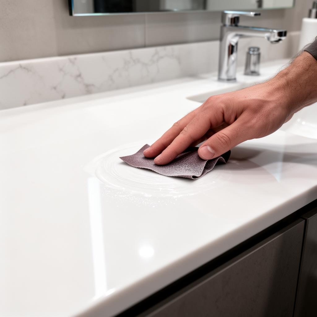 تلميع الرخام الصناعي والكوريان