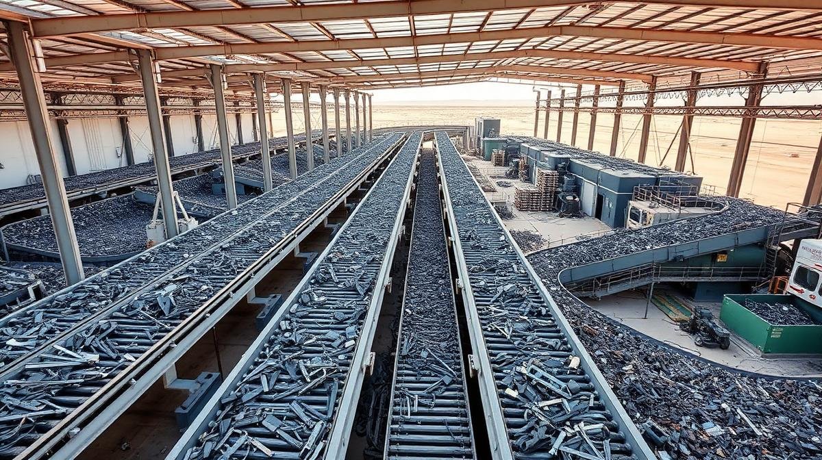مصنع إعادة تدوير معادن حديث في السعودية
