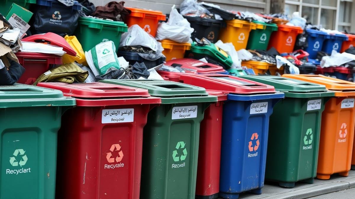 حاويات إعادة تدوير مصنفة حسب نوع المعدن