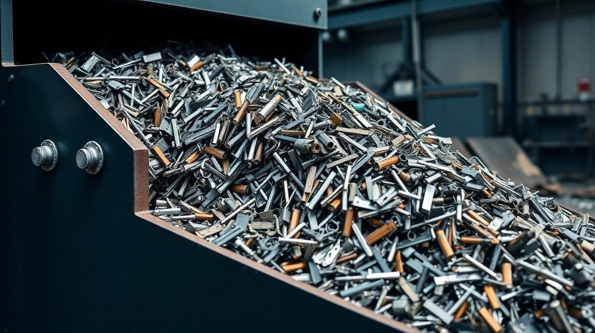 آلة تقطيع المعادن في مرحلة التفتيت لإعادة التدوير