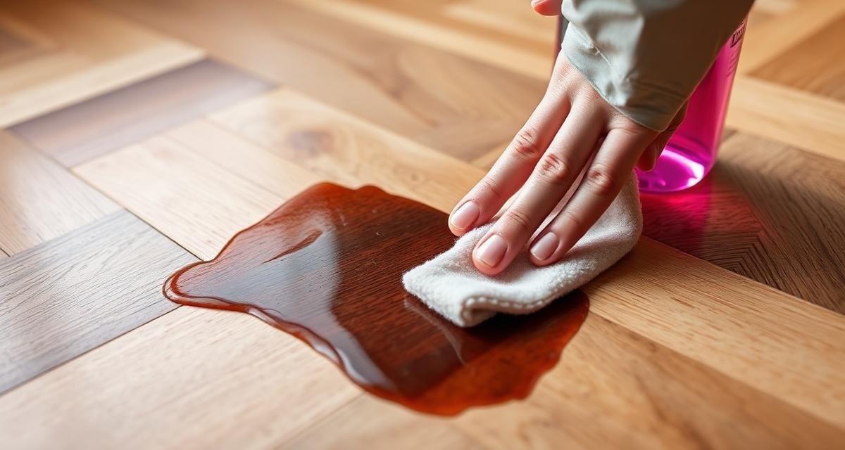 إزالة البقع الصعبة من الباركيه