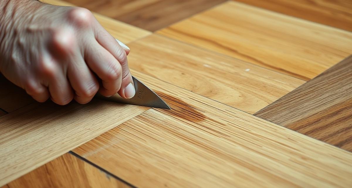 معالجة خدوش الباركيه خطوة بخطوة