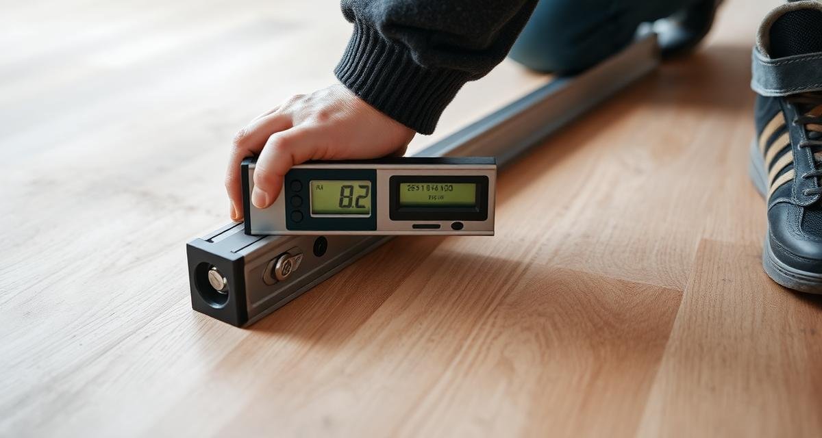 فحص استواء الأرضية قبل تركيب الباركيه