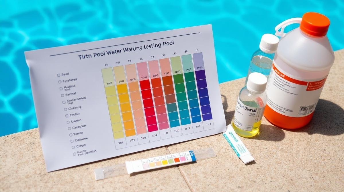 أدوات فحص كيمياء مياه المسبح - شرائط pH وكلور