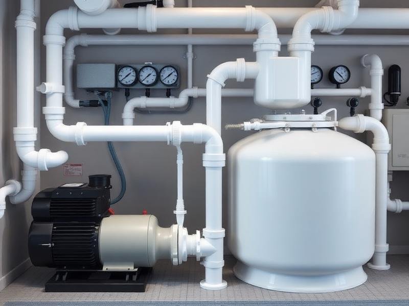 نظام فلترة وضخ مياه المسبح الحديث