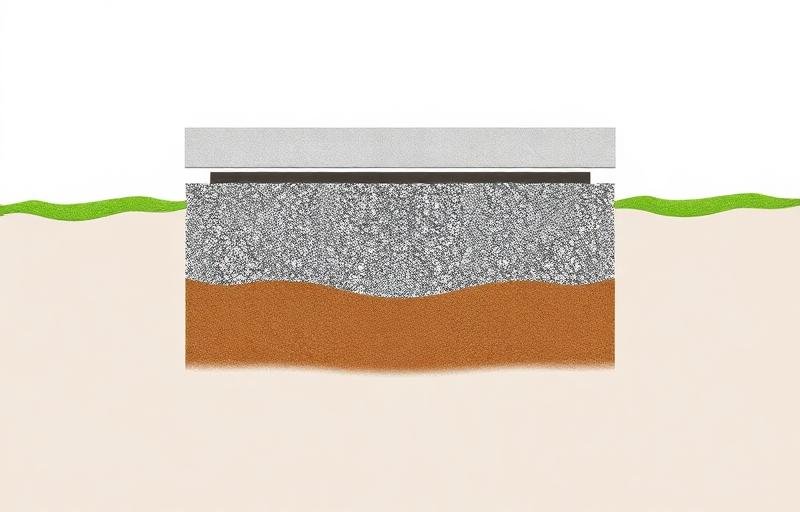 مقطع عرضي لطبقات حماية الأساسات من النمل الأبيض