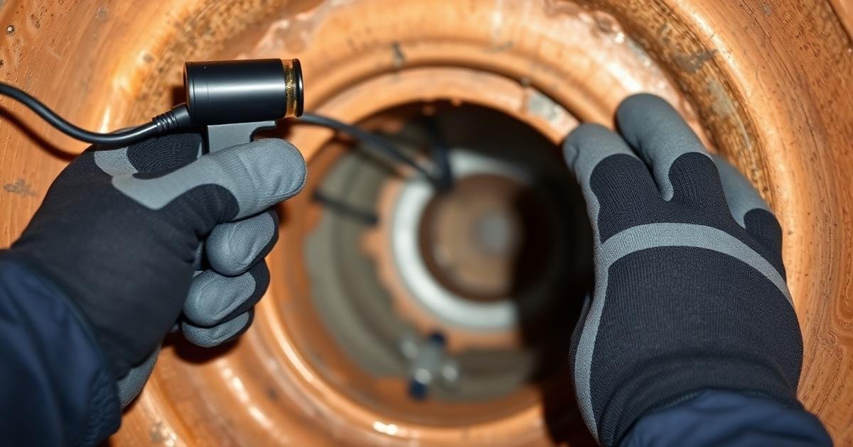 فحص المجاري بالكاميرا قبل التسليك بالضغط